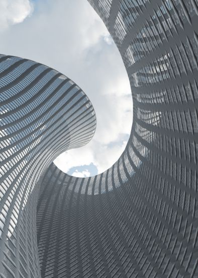 Arquitectura contemporánea de formas curvas